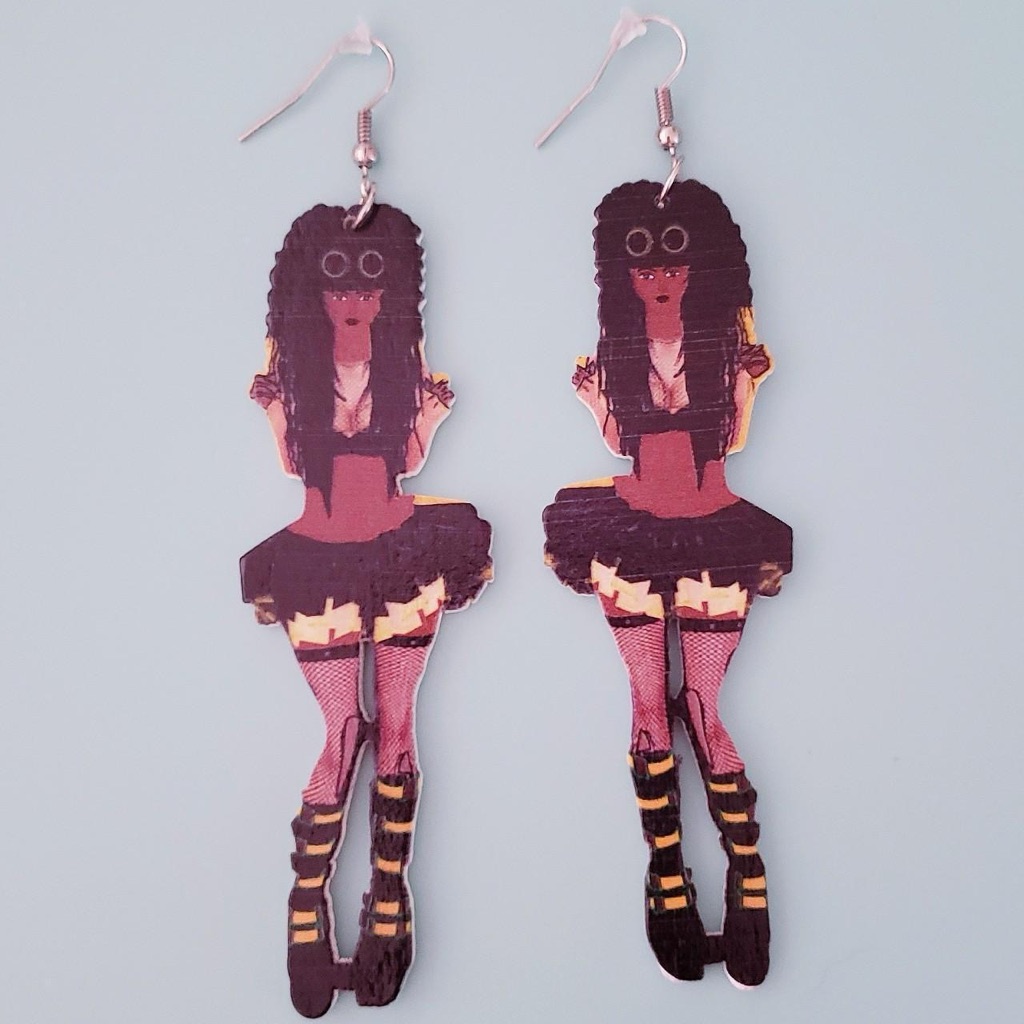 Trendy Black And Pink Women Earrings